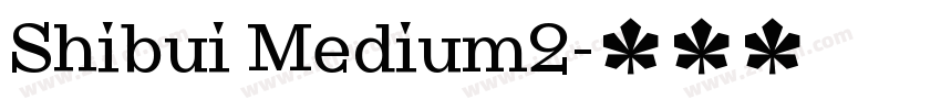 Shibui Medium2字体转换